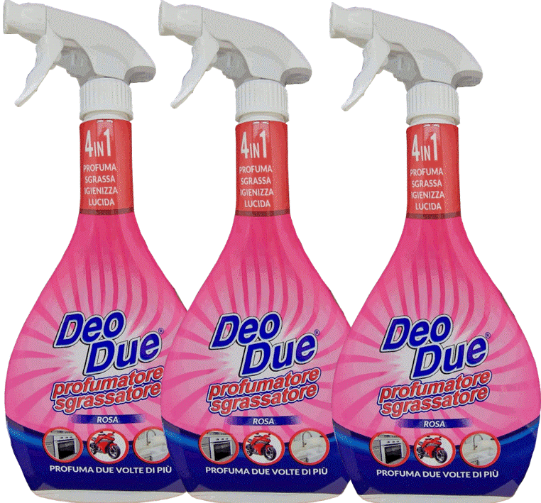 Sgrassatore Profumatore Deodue Rosa 600 ml. offerta 3 pezzi